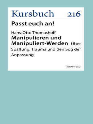 cover image of Manipulieren und Manipuliert-Werden